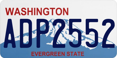 WA license plate ADP2552