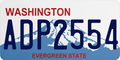 WA license plate ADP2554