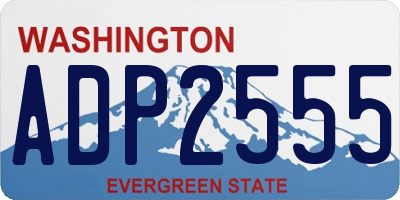 WA license plate ADP2555