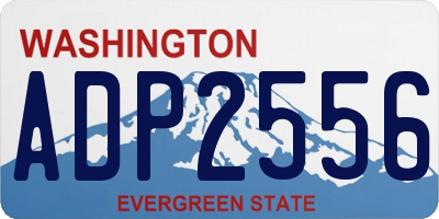WA license plate ADP2556