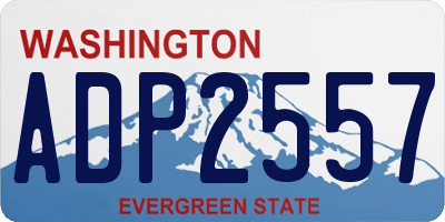 WA license plate ADP2557