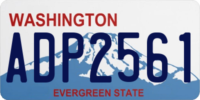 WA license plate ADP2561