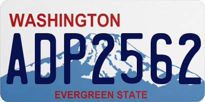 WA license plate ADP2562