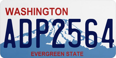 WA license plate ADP2564