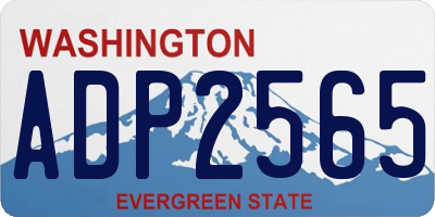 WA license plate ADP2565