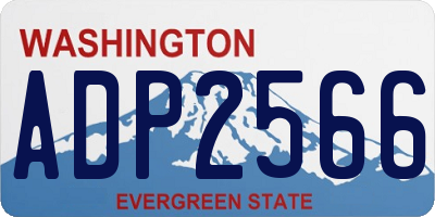 WA license plate ADP2566