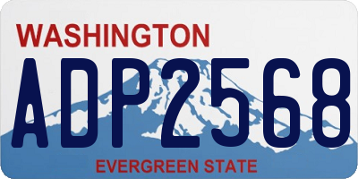 WA license plate ADP2568