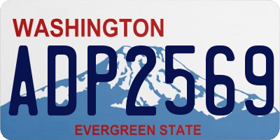 WA license plate ADP2569