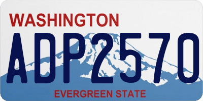 WA license plate ADP2570