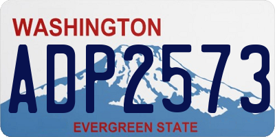 WA license plate ADP2573