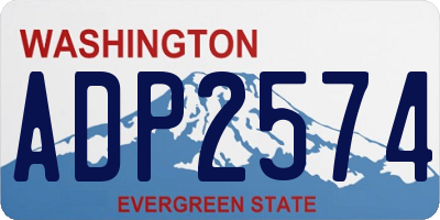 WA license plate ADP2574