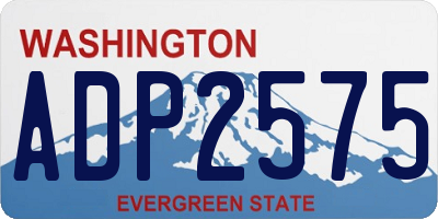WA license plate ADP2575