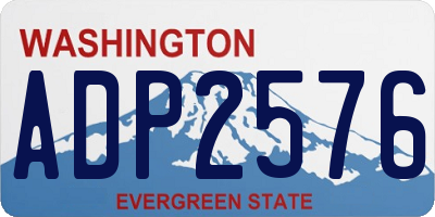 WA license plate ADP2576