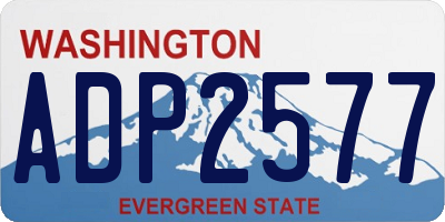 WA license plate ADP2577