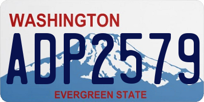WA license plate ADP2579