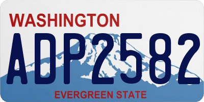 WA license plate ADP2582