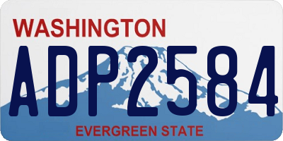 WA license plate ADP2584