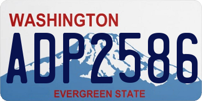 WA license plate ADP2586