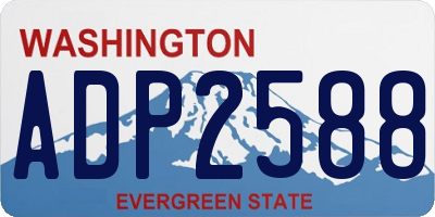 WA license plate ADP2588