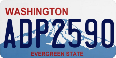 WA license plate ADP2590