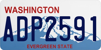 WA license plate ADP2591