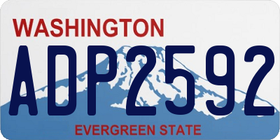 WA license plate ADP2592