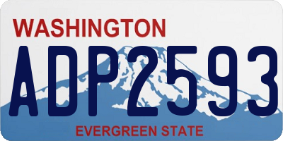 WA license plate ADP2593