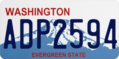 WA license plate ADP2594