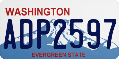 WA license plate ADP2597