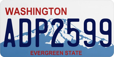 WA license plate ADP2599