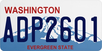 WA license plate ADP2601