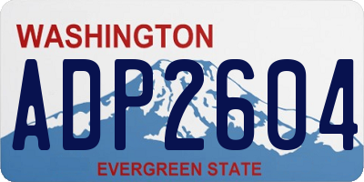 WA license plate ADP2604