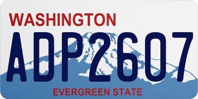 WA license plate ADP2607