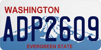 WA license plate ADP2609