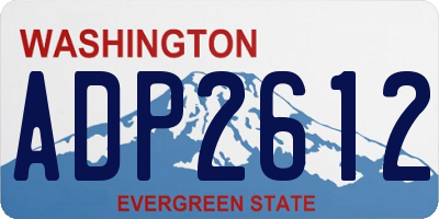 WA license plate ADP2612