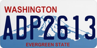 WA license plate ADP2613
