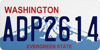 WA license plate ADP2614