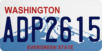 WA license plate ADP2615