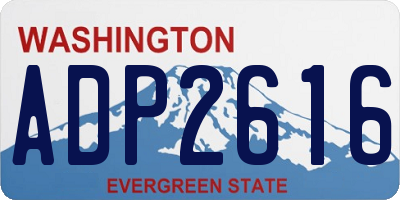 WA license plate ADP2616