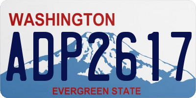 WA license plate ADP2617
