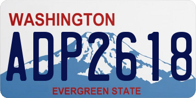 WA license plate ADP2618