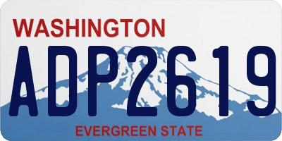 WA license plate ADP2619