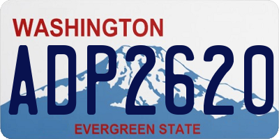 WA license plate ADP2620