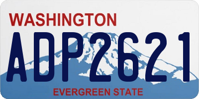 WA license plate ADP2621