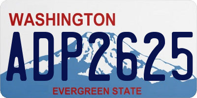 WA license plate ADP2625