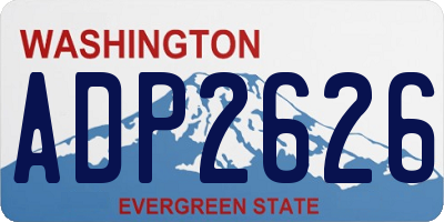 WA license plate ADP2626