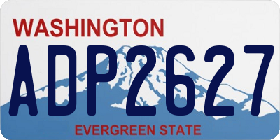 WA license plate ADP2627