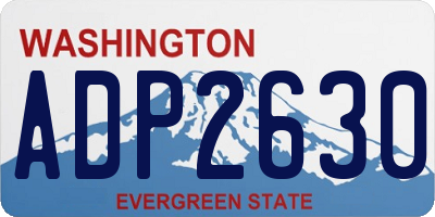WA license plate ADP2630