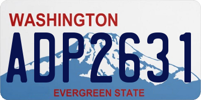 WA license plate ADP2631