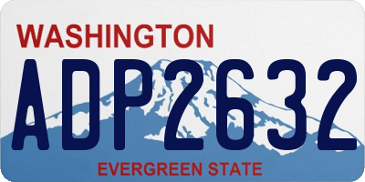 WA license plate ADP2632